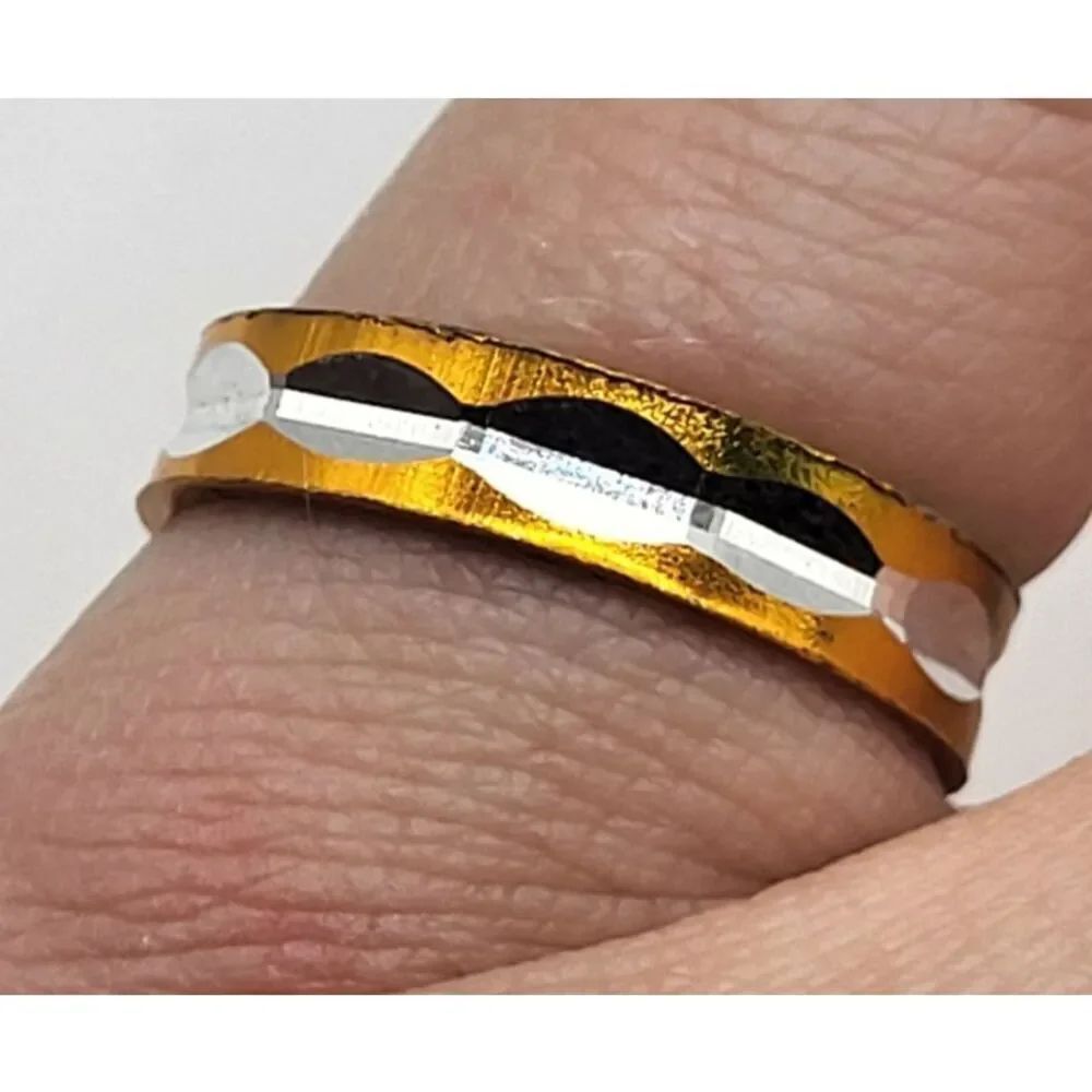 Made in India Copper Silver Fashion Ring 6.25in